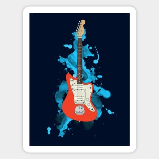 Offset Style Electric Guitar Fiesta Red Color Sticker